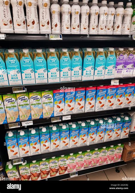 Different Varieties Of Milk Aisle In A Pick N Pay Supermarket South