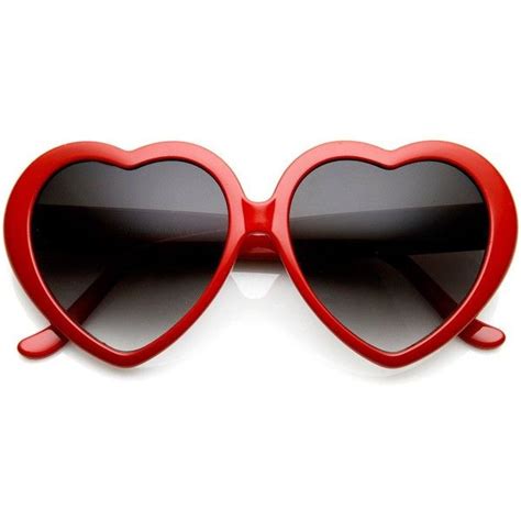 Large Oversized Womens Heart Shaped Sunglasses Cute Love