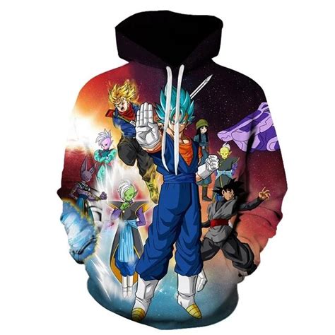 Anime Hoodies Dragon Ball Z Pocket Hooded Sweatshirts Kid Goku 3d Print