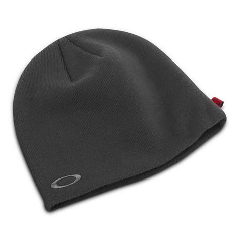Oakley Unisex Fine Knit Beanie Hat Red Black White Acrylic New Ebay