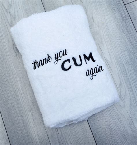 After Sex Thank You Cum Again Cleanup Towel Couples T Etsy