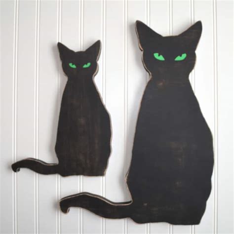 Black Cat Halloween Decoration Etsy