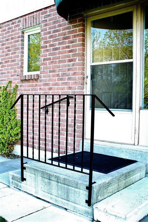 Wrought iron handrail metal wall mounted rail railing 4 bannister steps stairs. Wrought Iron From Julian: Wrought Iron Outdoor Railings