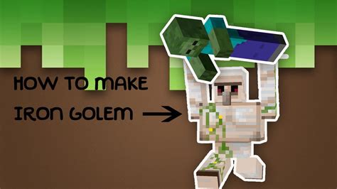 How To Make An Iron Golem On Minecraft Youtube
