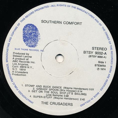 Although much of southern comfort puts a gloss on ideas made definitive on earlier efforts, the complaints are minimal and this remains the. The Crusaders - Southern Comfort (1974, Vinyl) | Discogs