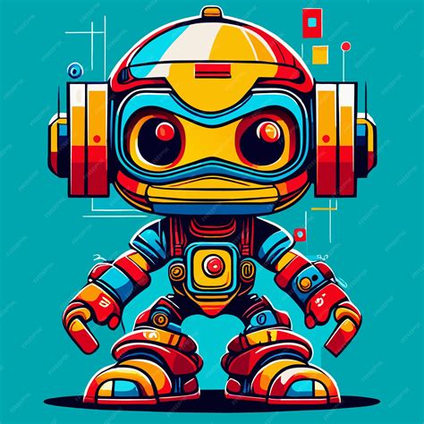 Premium Vector | Creative catalyst little robot graphics igniting ideas