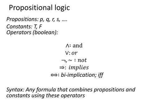 Ppt Propositional Logic Powerpoint Presentation Free Download Id