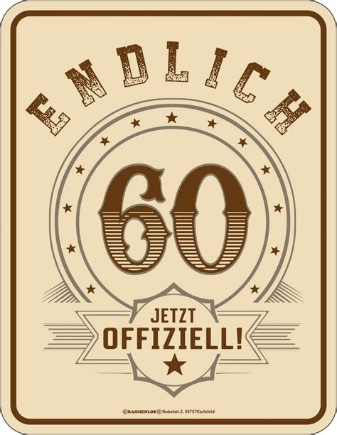 Wieck (* 13.september 1819 in leipzig; Rahmenlos Blechschild zum 60. Geburtstag, Aus rostfreiem ...