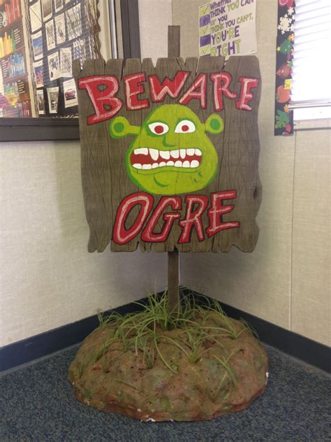 Beware Ogre Sign Prop For Shrek The Musical Jr Shrek Bday Party