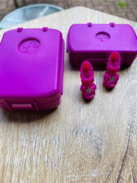 Barbie Doll Luggage Lot Barbie 2 Piece Purple Luggage Set Etsy