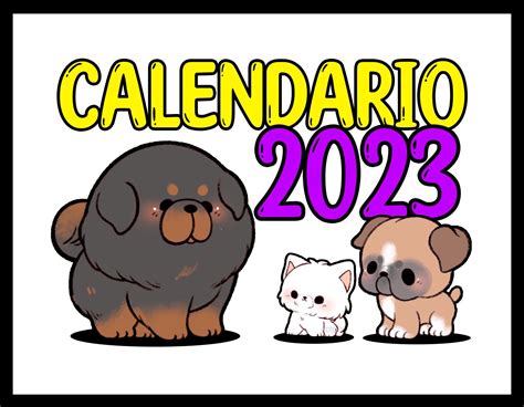 Calendario 2023 Para Imprimir Kawaii Dibujando Con Vani