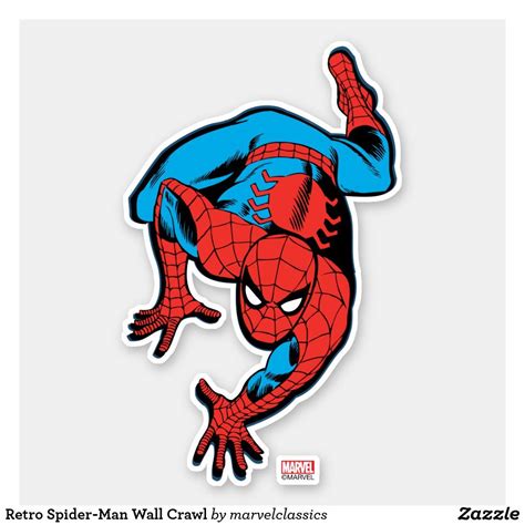 Retro Spider Man Wall Crawl Sticker Zazzle Spiderman Stickers