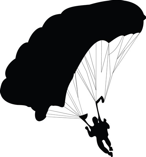 Download Parachuting Clip Art Transprent Parachute Man Silhouette Png