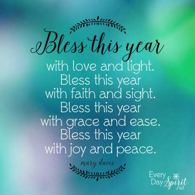 With gratitude, we release the old and welcome new light ...