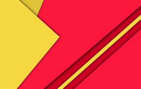 Wallpaper Android Red Design 50 Lines Yellow Lollipop Material