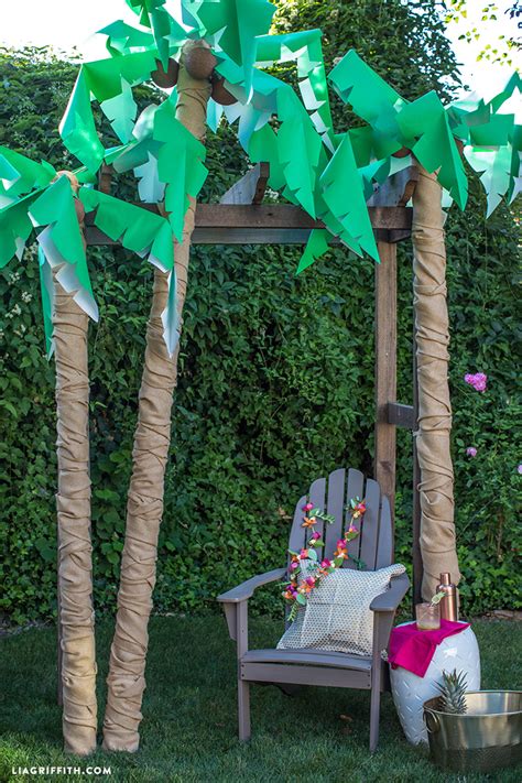 Look through palm tree landscape pictures in different colors and styles and when you find some palm tree landscape that inspires you, save it to an ideabook or contact the pro who made them happen to see what kind of design ideas they have for your home. DIY Palm Tree Party Decor - Lia Griffith