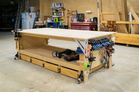 How To Build The Ultimate Workbench With Plywood Shop Storage