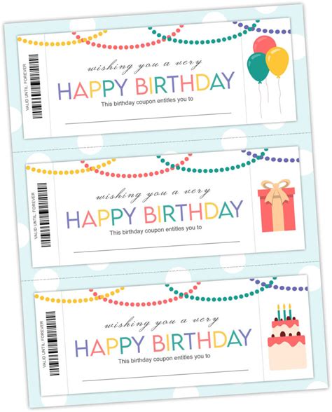 Try These Awesome Fill In The Blank Birthday Coupons My Silly Squirts