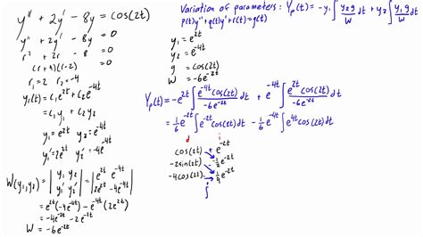 With y = erx as a solution of the differential equation Variation of parameters example #2 - second order ...