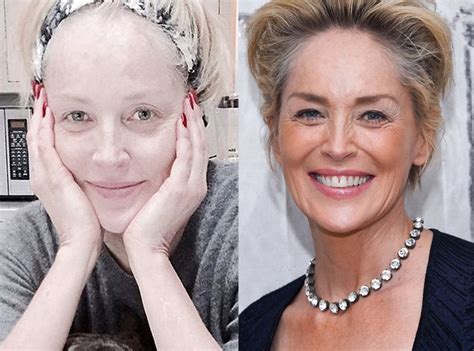 Sharon Stone From Stars Without Makeup E News