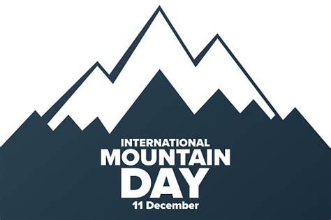 International Mountain Day December 11 Holiday Concept Template For