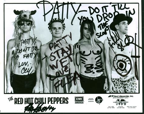 Lot Detail The Red Hot Chili Peppers C Signed Promotional X EMI Photo W Slovak