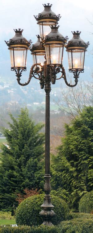Victorian lamp posts | period lamp posts & lanterns since 1986. Stately Five Lantern Wrought Iron Post Light AL 6718 ...