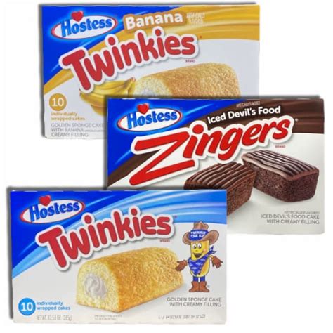 Hostess Twinkie Variety Pack With Zingers Three Flavors Original