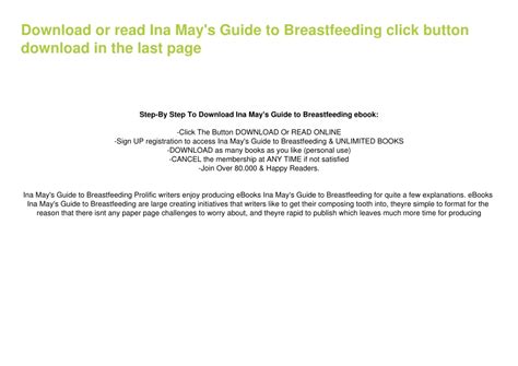 Ppt Pdfonlineread Ina Mays Guide To Breastfeeding By Ina May Gaskin Powerpoint