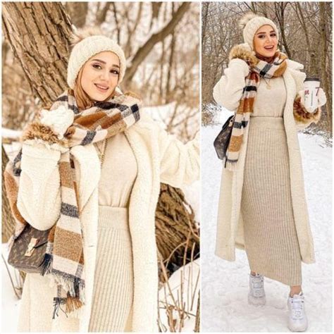 modest hijab outfits for winter in 2021 winter outfits hijab outfit long knit vest