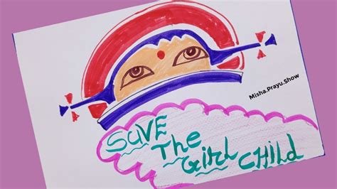 National Girl Child Day 2022 In India Save Girl Child Drawing Video