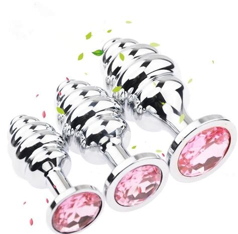 Of Silver Anal Plug Thread Stainless Steel Attractive Butt Plug Jewelry