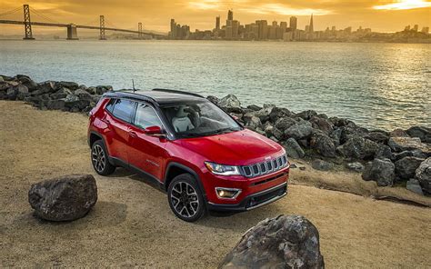 2020 Jeep Compass Front View Exterior Red Suv New Red Compass San