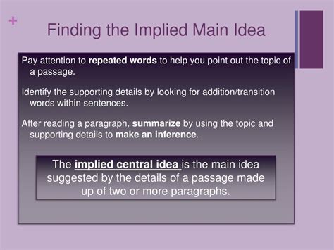 Ppt Implied Main Ideas Powerpoint Presentation Free Download Id
