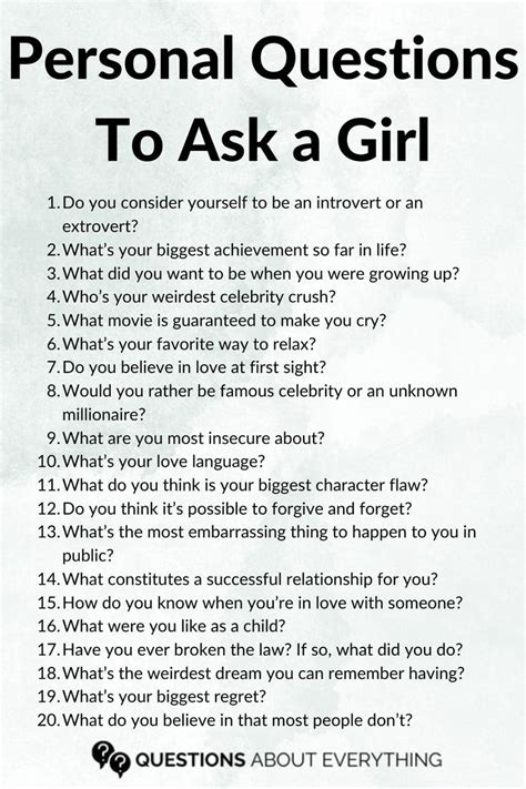 50 personal questions to ask a girl to get to know her questions to ask girlfriend personal