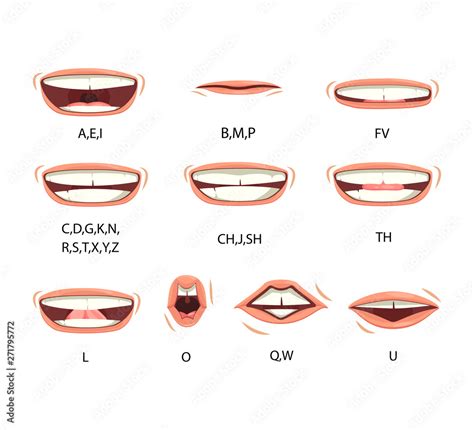 Mens Lip Sync Lip Sync Collection For Animation Mens Mouth