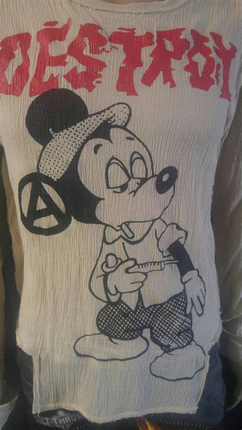 Destroy Mickey Mouse Junkie Bondage Shirt Punk Seditionaries Etsy