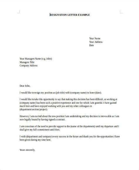 6 Board Resignation Letter Template 6 Free Word Pdf Format Download
