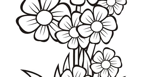 Mewarnai Sketsa Gambar Bunga Gambar Bunga Untuk Mewar