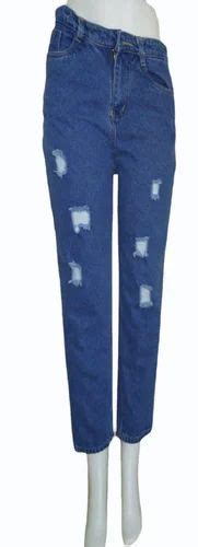 Regular Ladies Blue Denim Jeans Button High Rise At Rs 340 Piece In Mumbai