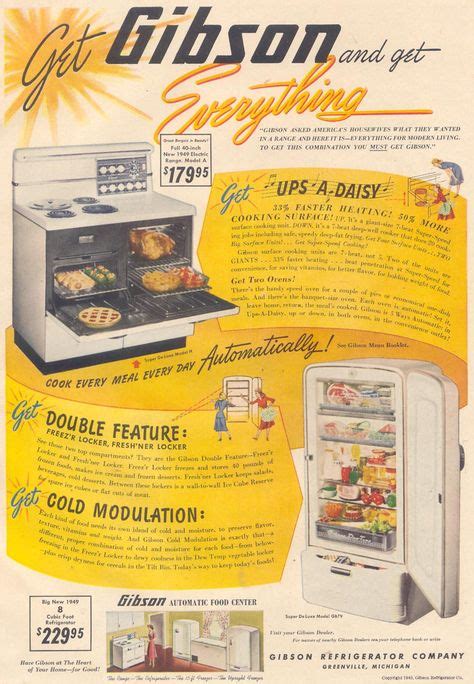 1952 Hotpoint Refrigerator Freezer Ad 1950s Retro Kitchen Housewife Pinterest Refrigerator