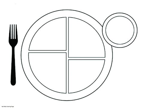 Classic breakfast cartoon set with pancakes, cereal, toasts and waffles. My Plate Coloring Page Myplate Placemat With For | Healthy ...