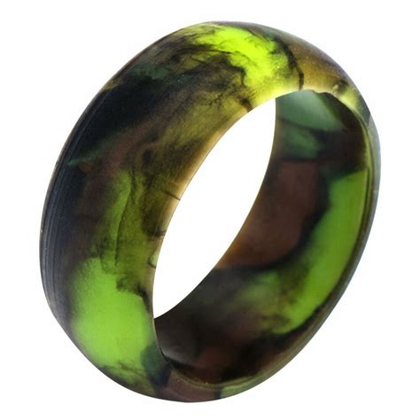 Earth Tone Silicone Ring Camouflage Rubber Wedding Band ...