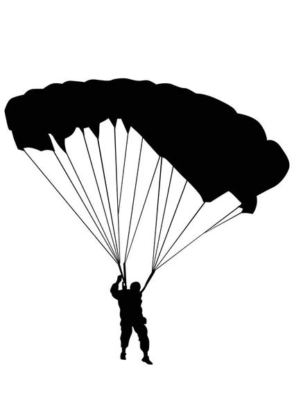 Parachutist Silhouette — Stock Vector © Violeta 2184011