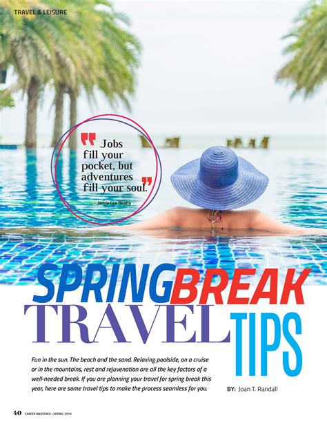 Spring Break Travel Tips Career Mastered