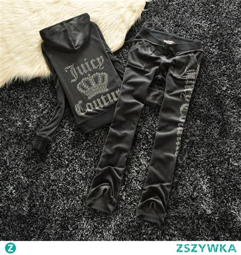 Juicy Couture Studded Logo Crown Velour Tracksuits 605 2pcs Wom Na