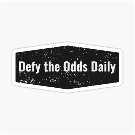 Defy The Odds Daily Logo Sticker By Dtodaily Redbubble