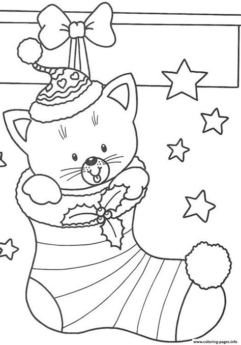 100% free pets coloring pages. Free S Christmas Cat In Stocking8a58 Coloring Pages Printable
