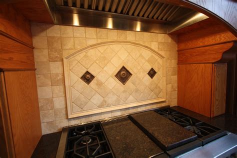 Kitchen backsplash tile , countertop tiles & tile backsplash design ideas. Custom tile backsplash with metal accents | Custom tile ...