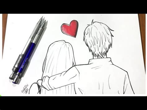 Como Dibujar A Una Pareja Novios Tumblr Dibujos De Amor